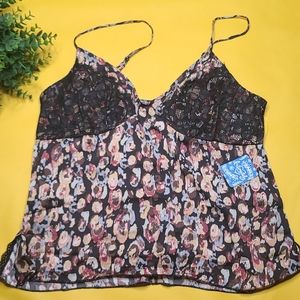 NWT FREE PEOPLE LACE V SPAGHETTI TOP SMALL